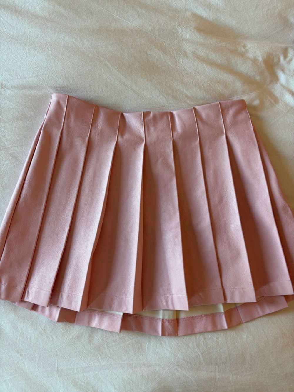 naked wardrobe Blush Pleated Mini Skirt